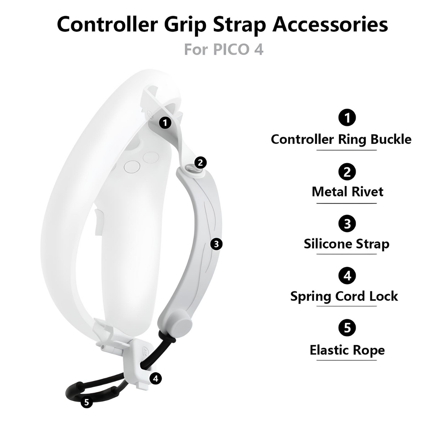 Adjustable Handle Grip Straps For PICO 4 Controllers